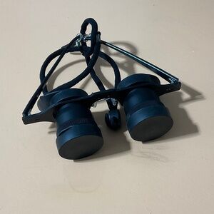 Compact Black ‘Eye glasses’ Binoculars with Strap